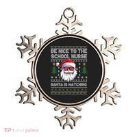 Be Nice To The School Nurse Santa Is Watching Cute Christmas Great Gift Ornament thumb 0