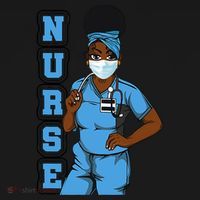 Black Nurse Uniform Face Mask Afro African Women Funny Gift Coaster thumb 2