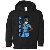 Black Nurse Uniform Face Mask Afro African Women Funny Gift Toddler Hoodie thumb 0