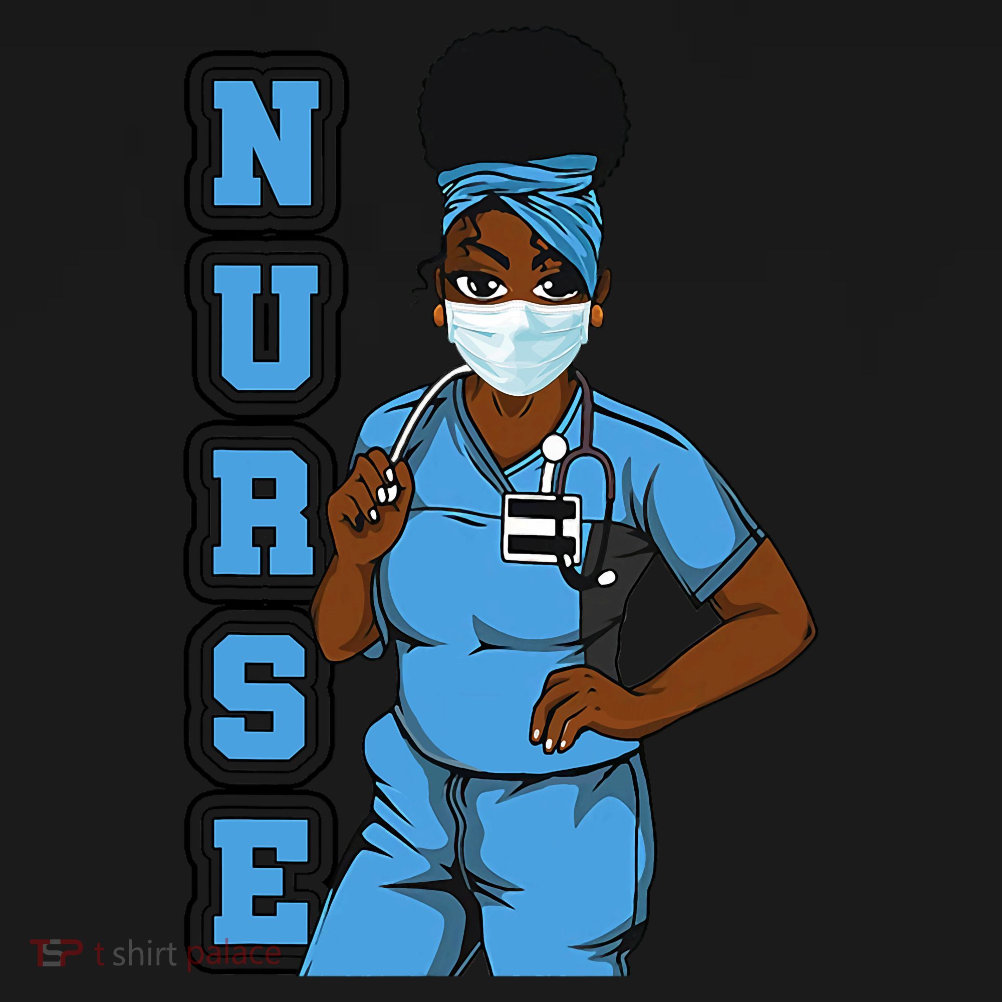 Black Nurse Uniform Face Mask Afro African Women Funny Gift Toddler Hoodie