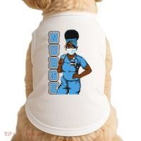 Black Nurse Uniform Face Mask Afro African Women Funny Gift Doggie Tank thumb 0