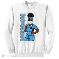 Black Nurse Uniform Face Mask Afro African Women Funny Gift Sweatshirt thumb 0
