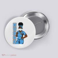 Black Nurse Uniform Face Mask Afro African Women Funny Gift Button thumb 0