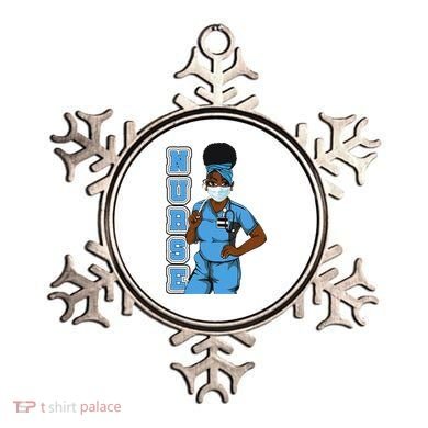 Black Nurse Uniform Face Mask Afro African Women Funny Gift Ornament
