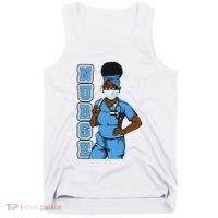 Black Nurse Uniform Face Mask Afro African Women Funny Gift Tank Top thumb 0
