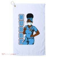 Black Nurse Uniform Face Mask Afro African Women Funny Gift Golf Towel thumb 0