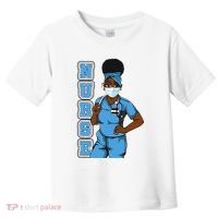 Black Nurse Uniform Face Mask Afro African Women Funny Gift Toddler T-Shirt thumb 0