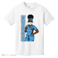 Black Nurse Uniform Face Mask Afro African Women Funny Gift Kids T-Shirt thumb 0