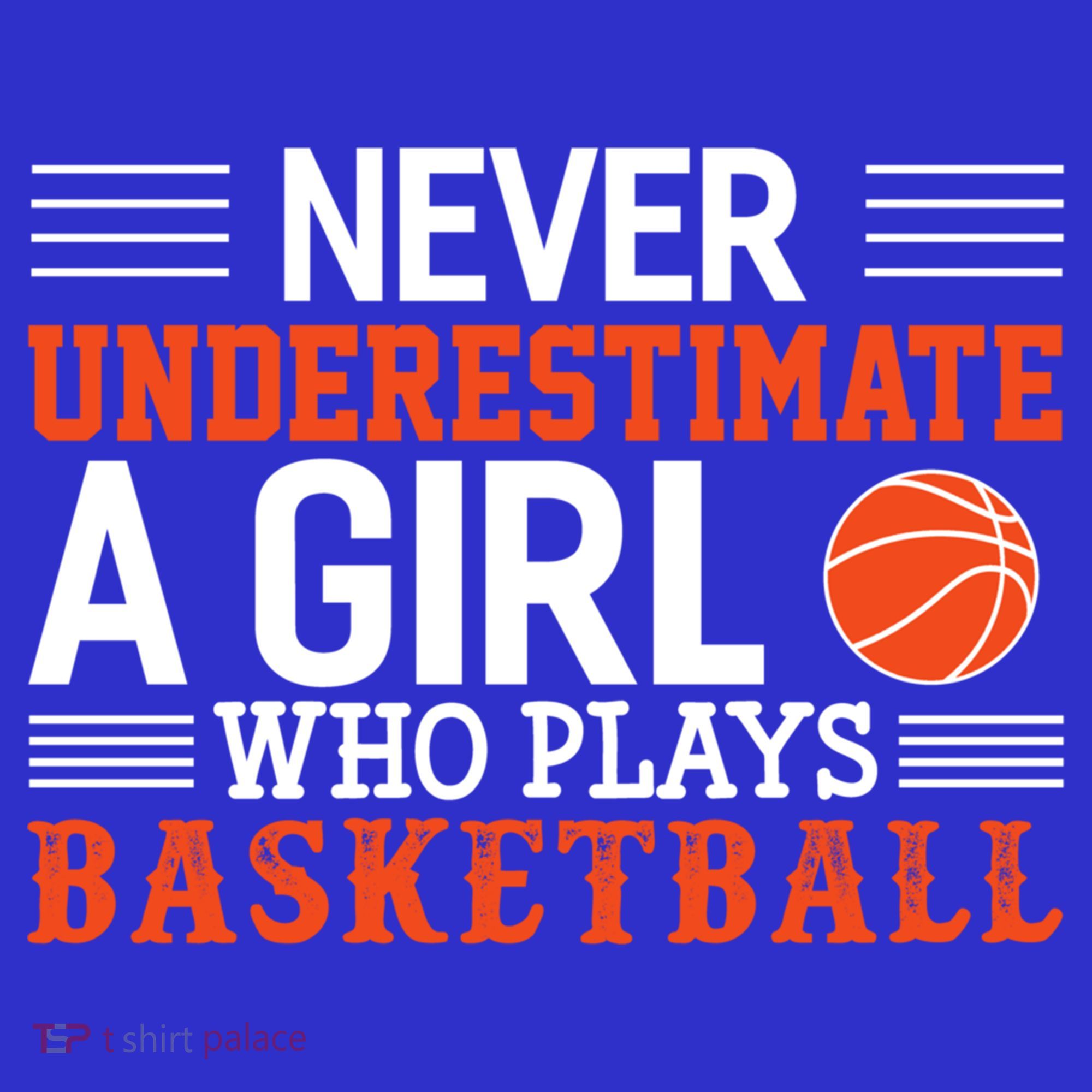 Basketball Never Underestimate A Girl Who Plays Basketball Great Gift Women's Tank Top
