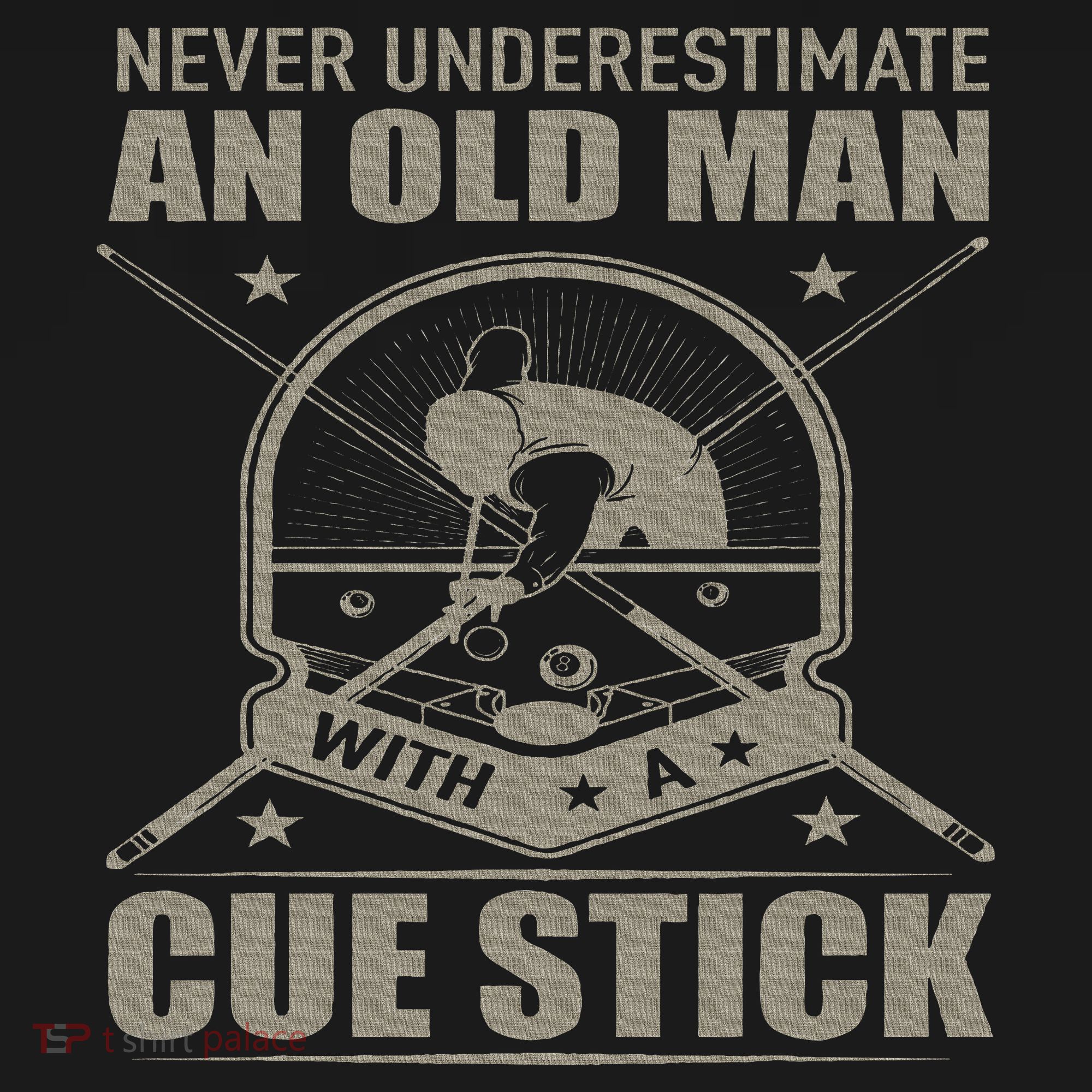 Billiard Never Underestimate An Old Man With A Cue Stick Hoodie