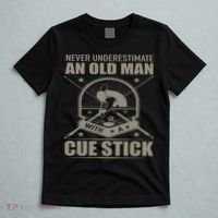 Billiard Never Underestimate An Old Man With A Cue Stick T-Shirt thumb 5