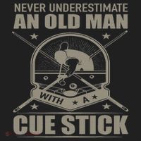 Billiard Never Underestimate An Old Man With A Cue Stick Beanie thumb 2
