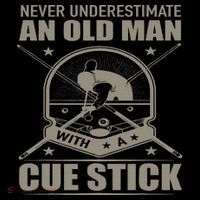 Billiard Never Underestimate An Old Man With A Cue Stick Women's Hoodie thumb 2