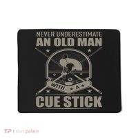 Billiard Never Underestimate An Old Man With A Cue Stick Mousepad thumb 0
