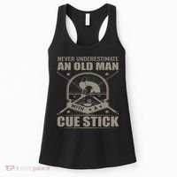 Billiard Never Underestimate An Old Man With A Cue Stick Women's Tank Top thumb 0