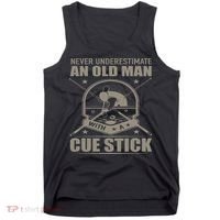 Billiard Never Underestimate An Old Man With A Cue Stick Tank Top thumb 0