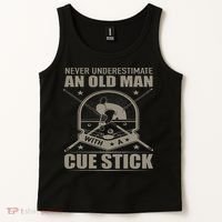 Billiard Never Underestimate An Old Man With A Cue Stick Tank Top thumb 2