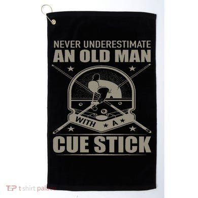 Billiard Never Underestimate An Old Man With A Cue Stick Golf Towel