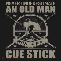 Billiard Never Underestimate An Old Man With A Cue Stick Women's T-Shirt thumb 6