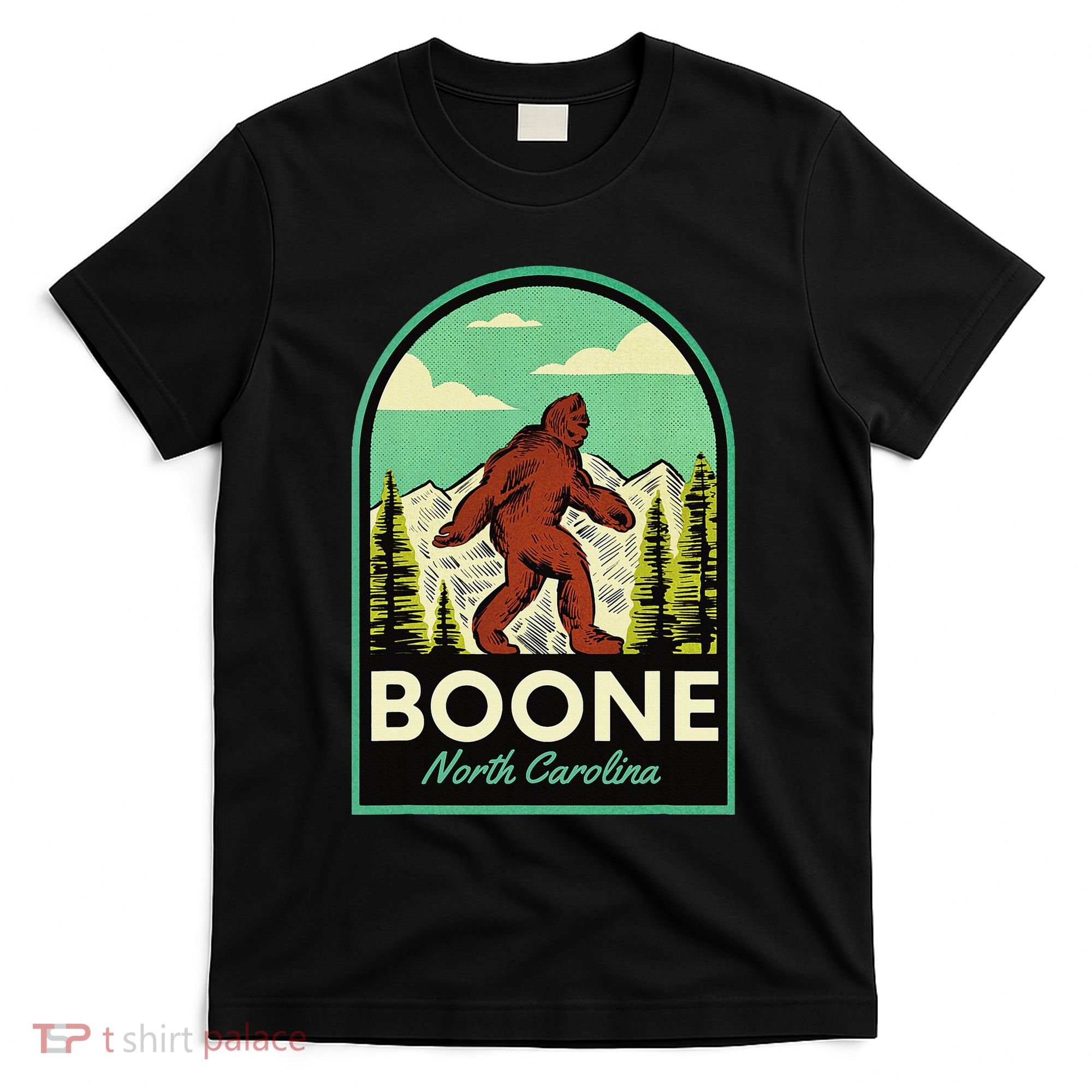 Boone Nc Vintage Bigfoot Travel T-Shirt