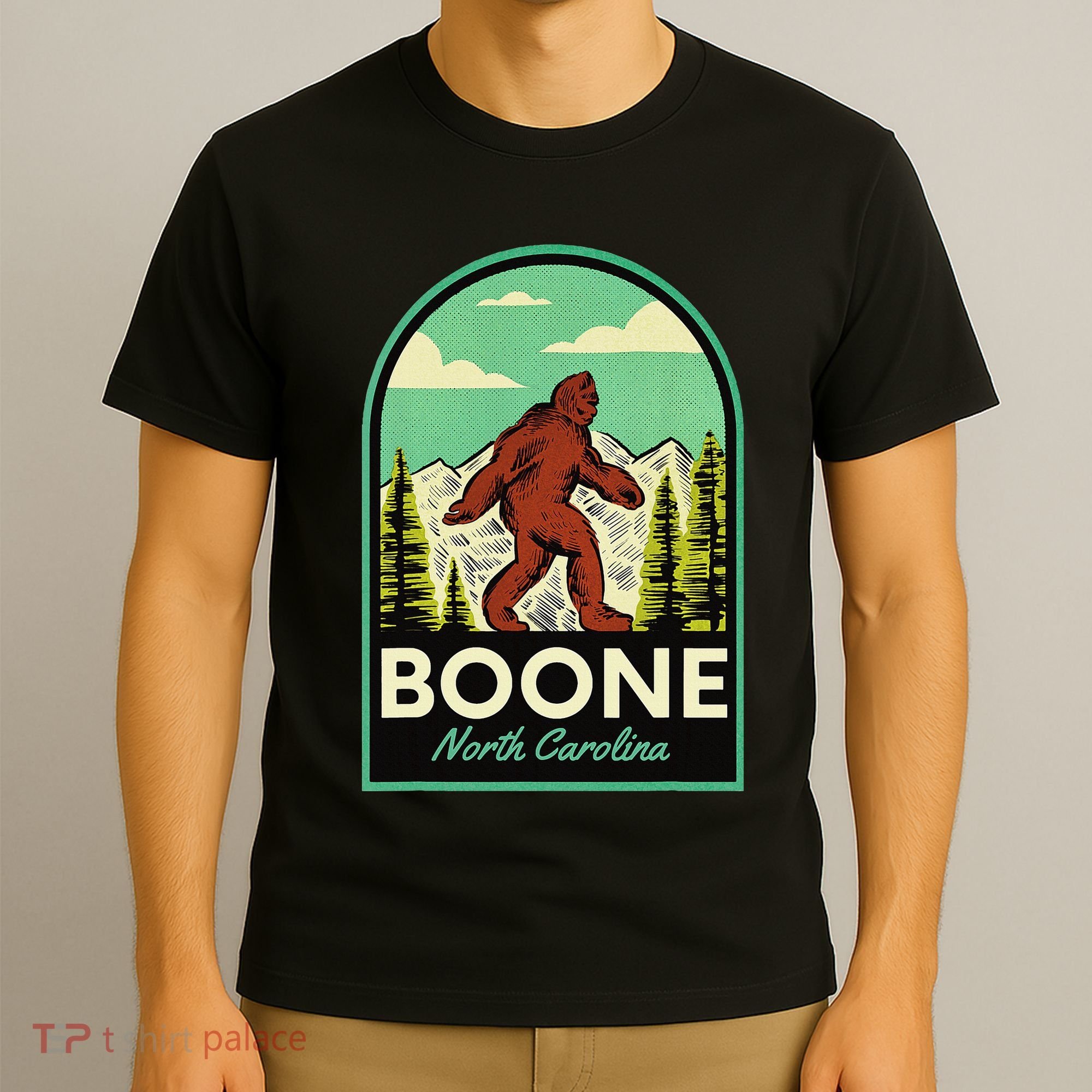 Boone Nc Vintage Bigfoot Travel T-Shirt
