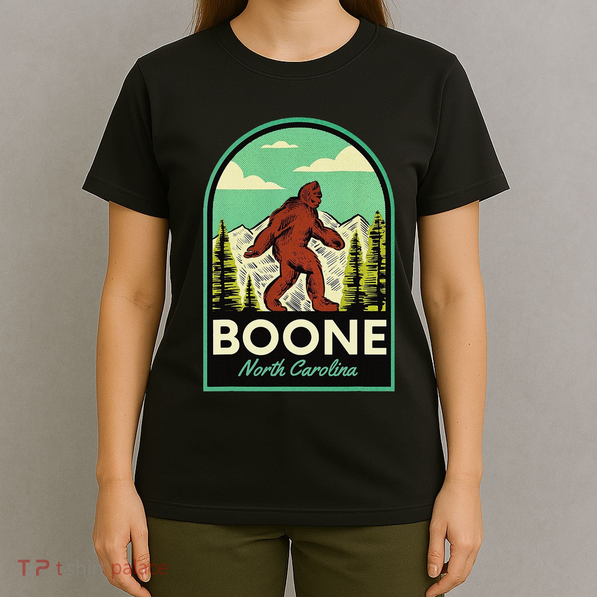 Boone Nc Vintage Bigfoot Travel T-Shirt