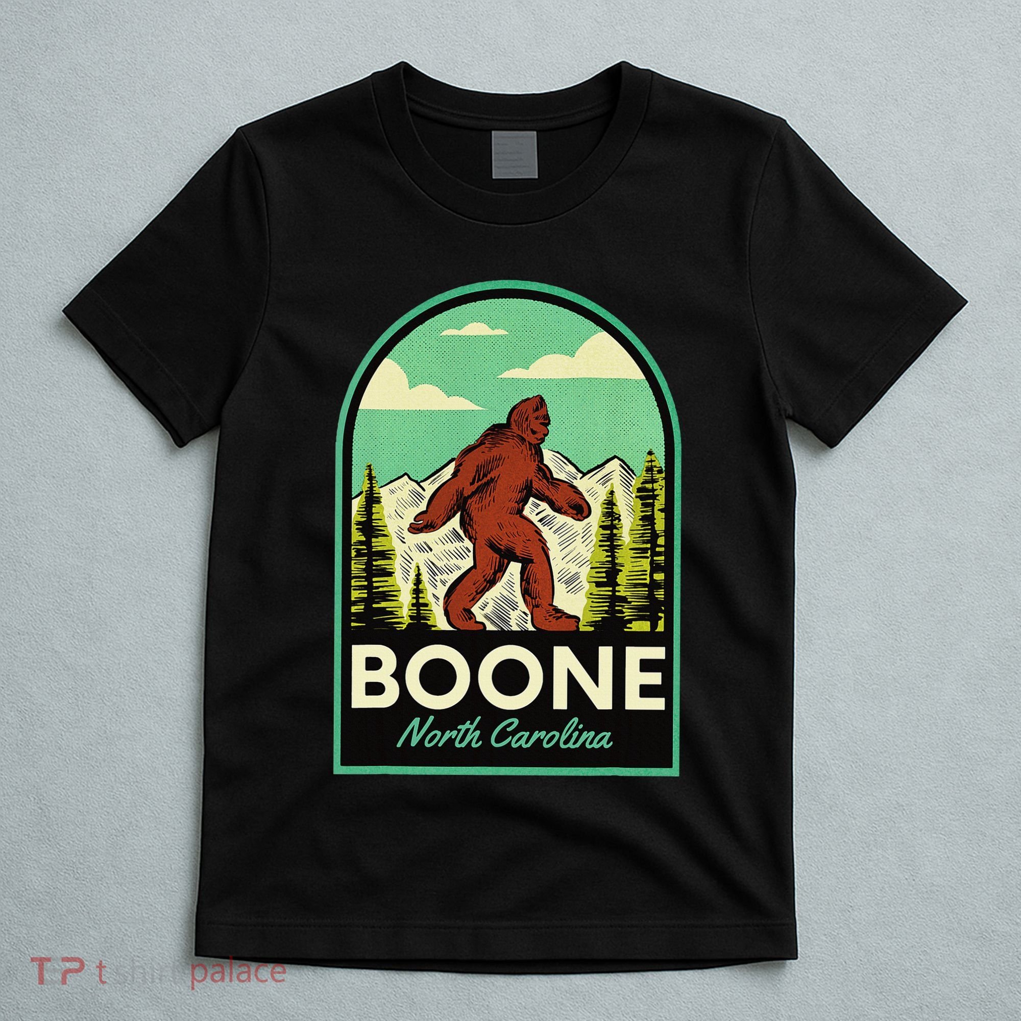 Boone Nc Vintage Bigfoot Travel T-Shirt