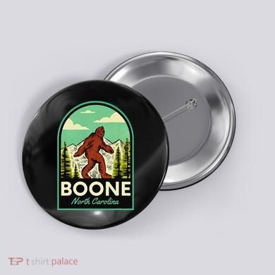 Boone Nc Vintage Bigfoot Travel Button