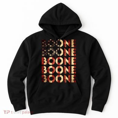 Boone Name Vintage Retro US Flag Hoodie