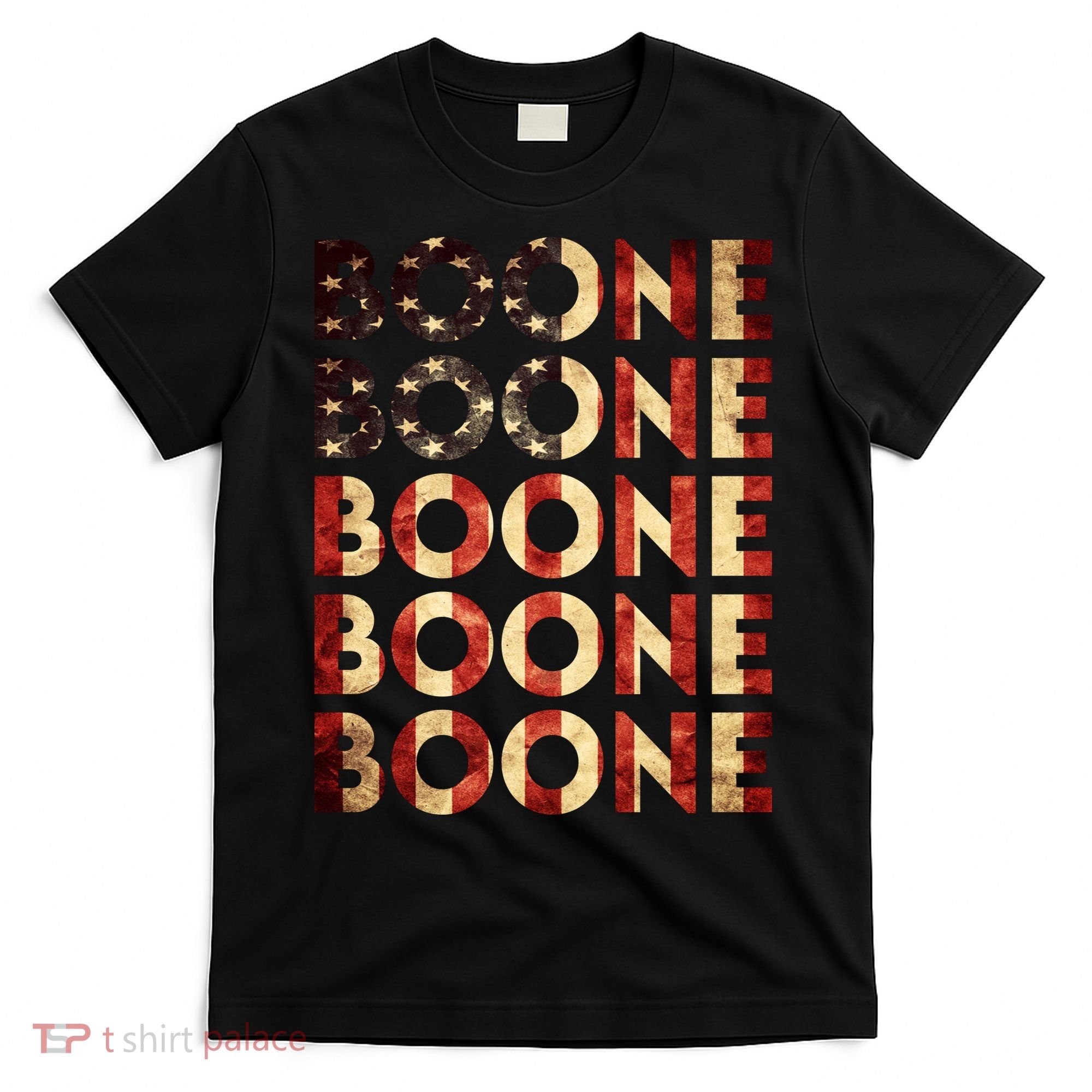Boone Name Vintage Retro US Flag T-Shirt