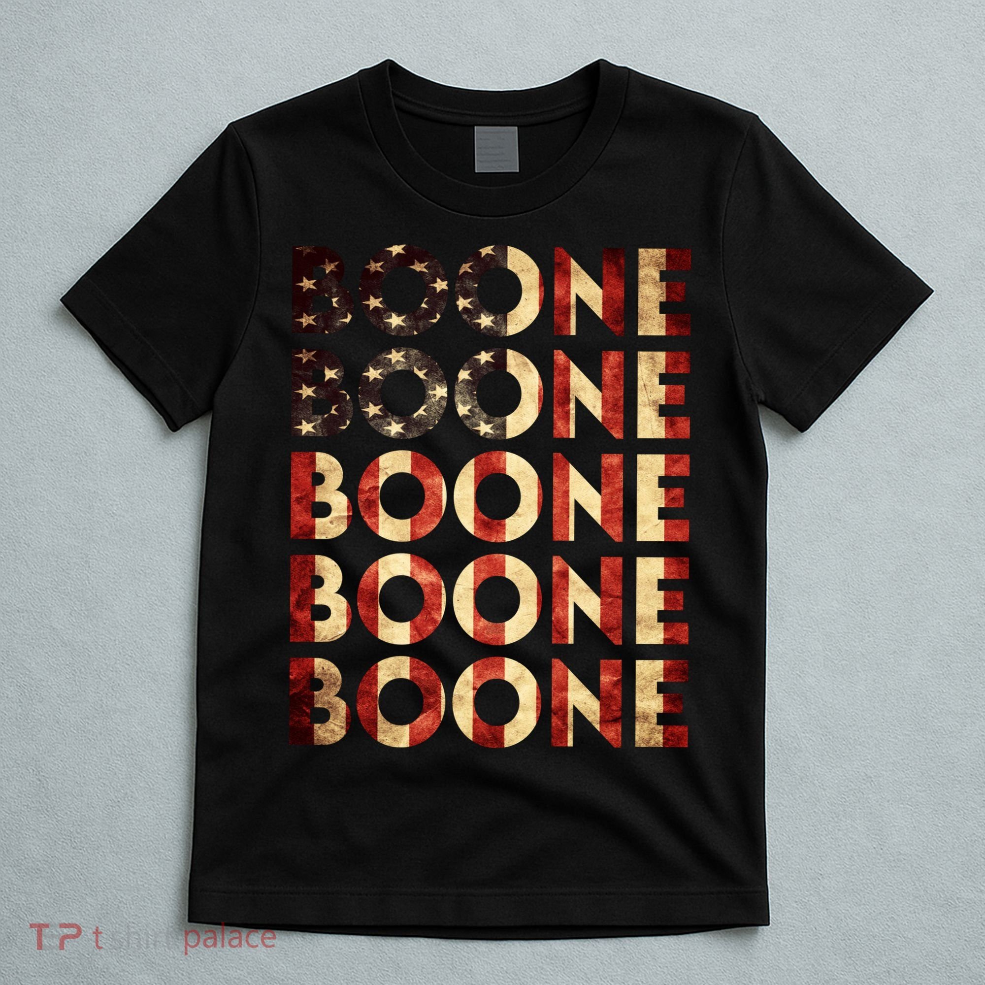 Boone Name Vintage Retro US Flag T-Shirt