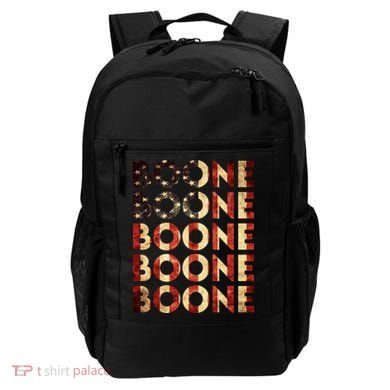 Boone Name Vintage Retro US Flag Backpack