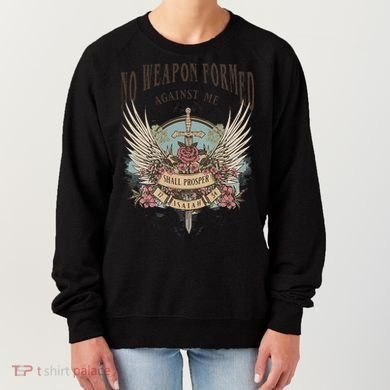 Boho No Weapon Formed Against Me Shall Prosper Christian Women's Sweatshirt