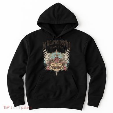 Boho No Weapon Formed Against Me Shall Prosper Christian Hoodie