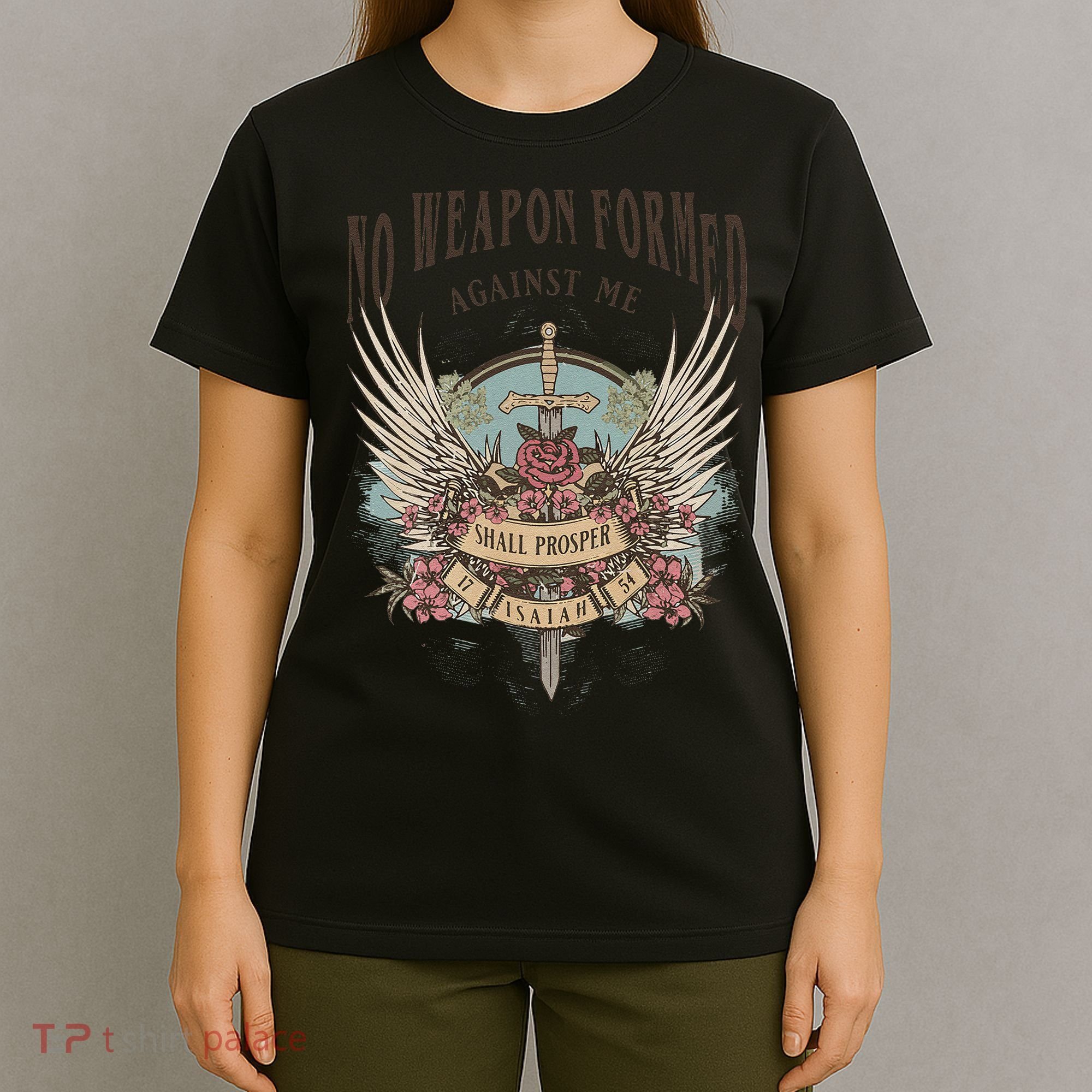Boho No Weapon Formed Against Me Shall Prosper Christian T-Shirt