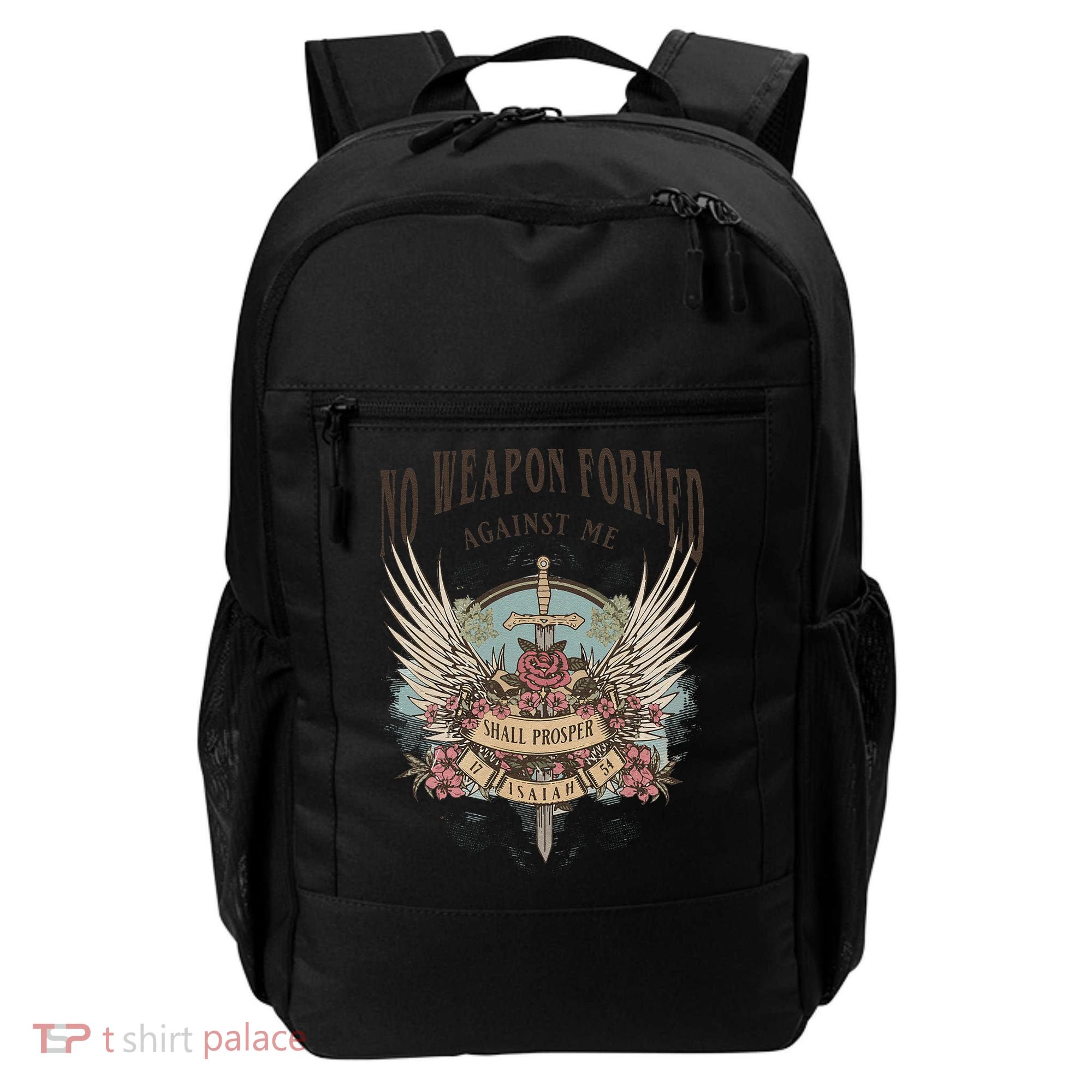 Boho No Weapon Formed Against Me Shall Prosper Christian Backpack