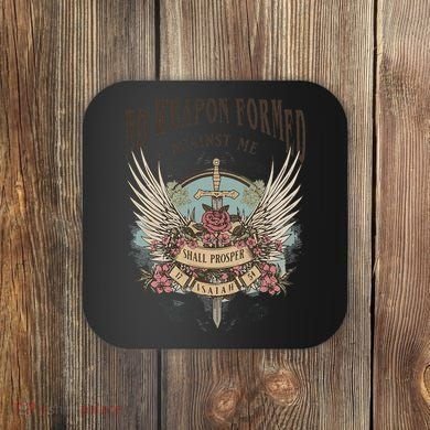 Boho No Weapon Formed Against Me Shall Prosper Christian Coaster