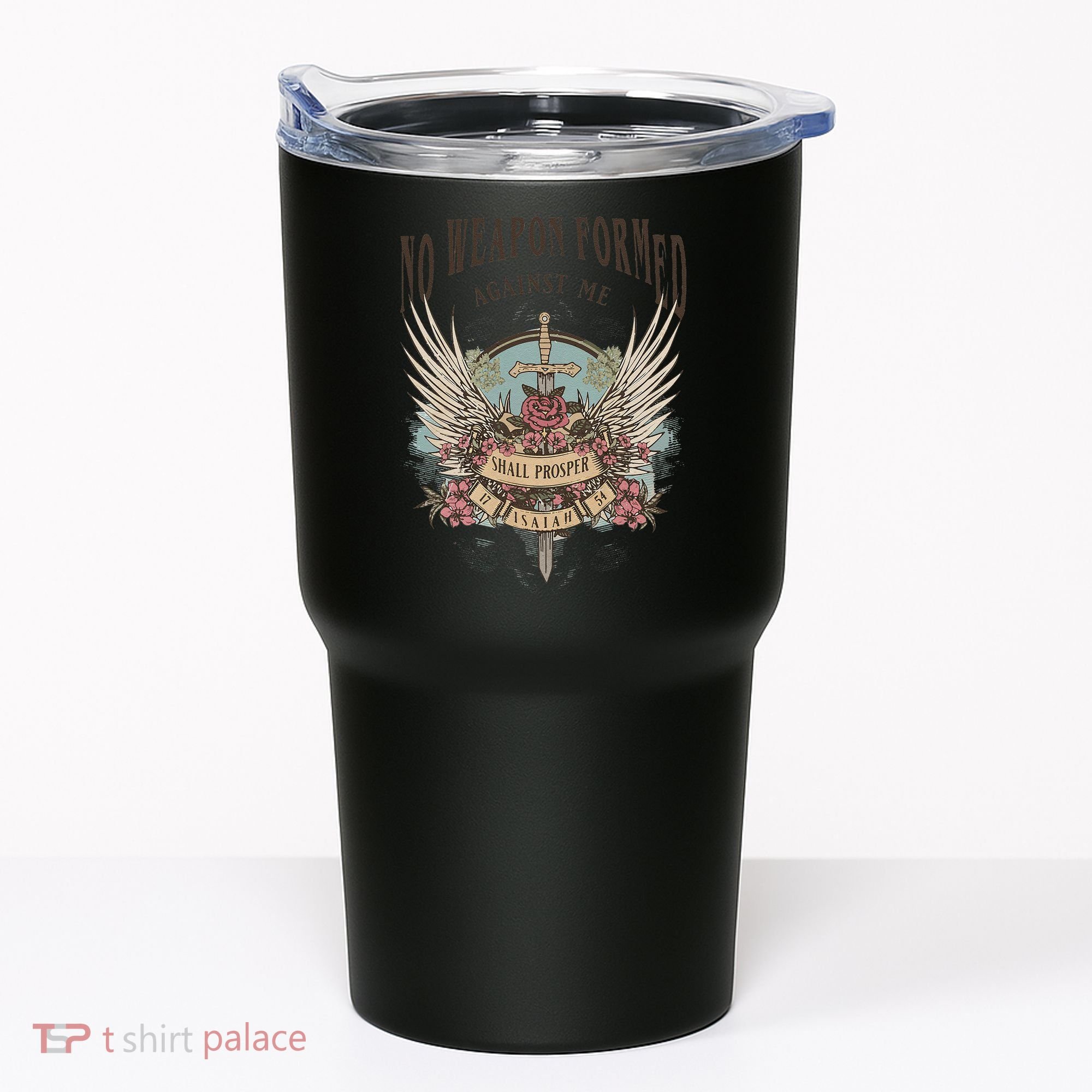 Boho No Weapon Formed Against Me Shall Prosper Christian Tumbler