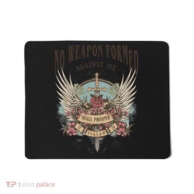Boho No Weapon Formed Against Me Shall Prosper Christian Mousepad