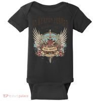 Boho No Weapon Formed Against Me Shall Prosper Christian Baby Bodysuit thumb 0