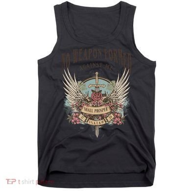 Boho No Weapon Formed Against Me Shall Prosper Christian Tank Top