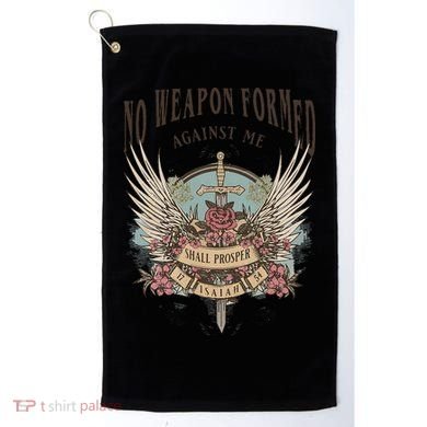 Boho No Weapon Formed Against Me Shall Prosper Christian Golf Towel