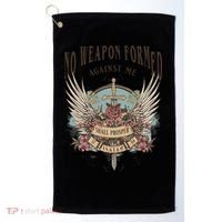 Boho No Weapon Formed Against Me Shall Prosper Christian Golf Towel thumb 0