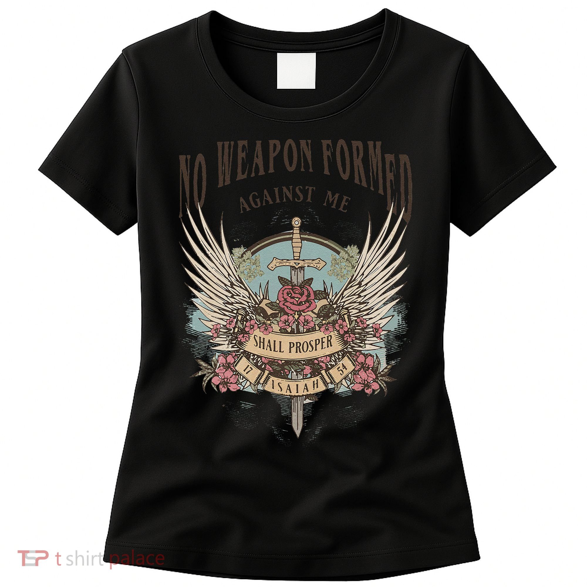 Boho No Weapon Formed Against Me Shall Prosper Christian Women's T-Shirt