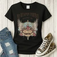 Boho No Weapon Formed Against Me Shall Prosper Christian Women's T-Shirt thumb 3