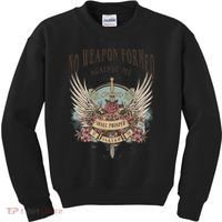 Boho No Weapon Formed Against Me Shall Prosper Christian Kids Sweatshirt thumb 0