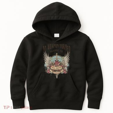 Boho No Weapon Formed Against Me Shall Prosper Christian Kids Hoodie