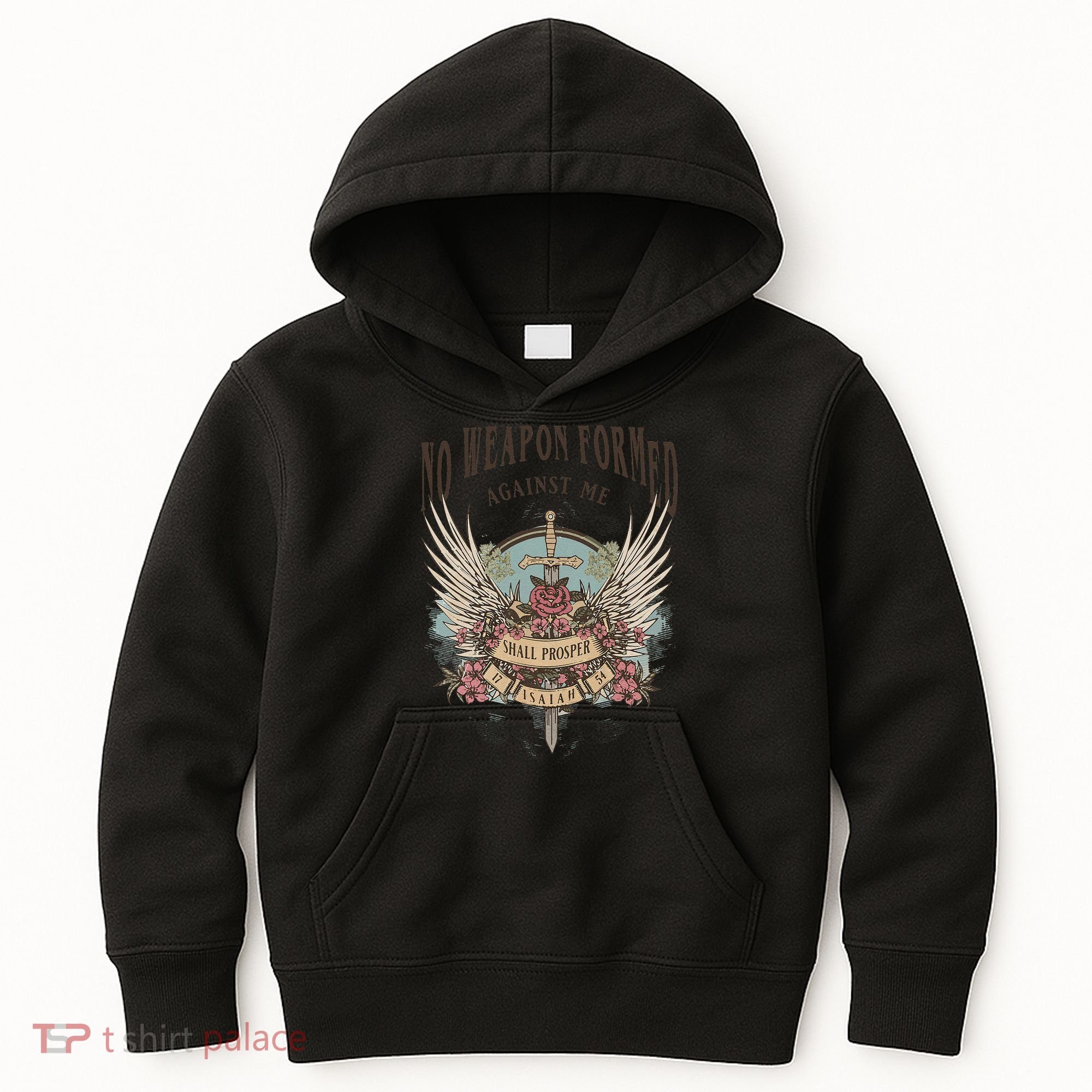 Boho No Weapon Formed Against Me Shall Prosper Christian Kids Hoodie