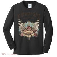 Boho No Weapon Formed Against Me Shall Prosper Christian Kids Long Sleeve Shirt thumb 0