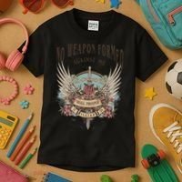 Boho No Weapon Formed Against Me Shall Prosper Christian Kids T-Shirt thumb 3